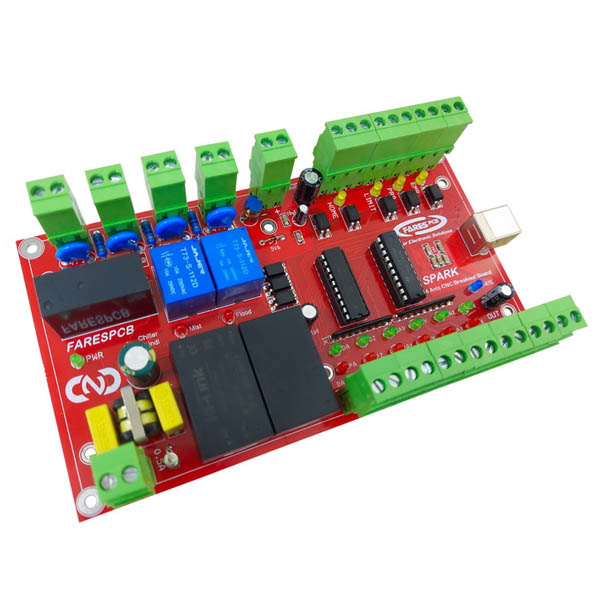 USB Motion Control 4 Axis CNC Breakout Board 100KHz (Spark) | RAM ...